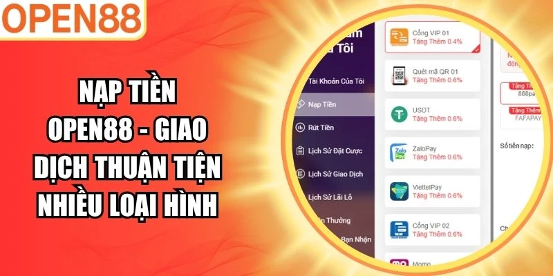 Nạp tiền Open88