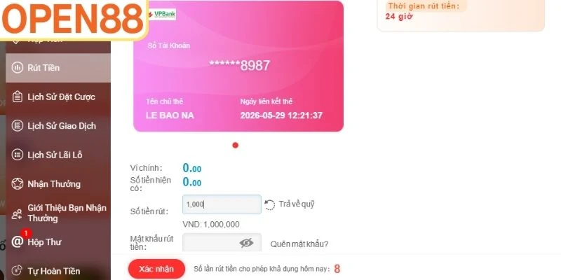Tìm kiếm khu vực chuyển vốn